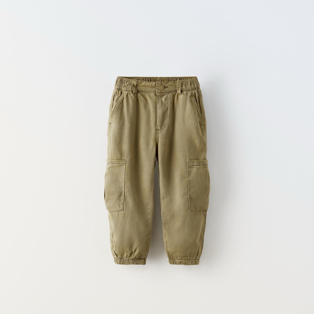 Zara Kids Boys Olive Cargo Pants